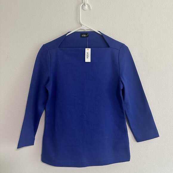 KATE SPADE SATURDAY Women top 3/4 Sleeve Slip Neck Blue Size Small A000705 - Picture 1 of 8